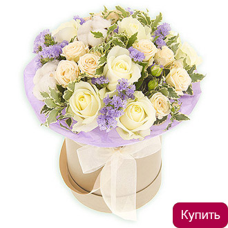Цветы в шляпной коробке Монте-Карло